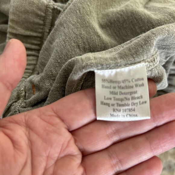Dash Hemp Womens Sweatpants Pockets Gray Green Size XL - Picture 9 of 9